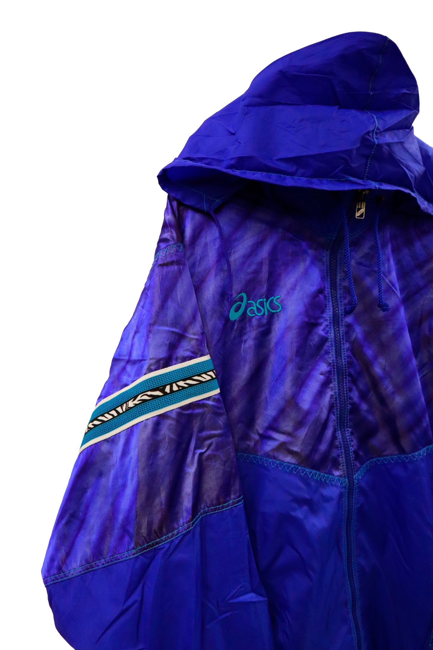 90's asics nylon jacket / NV-［2601-012］