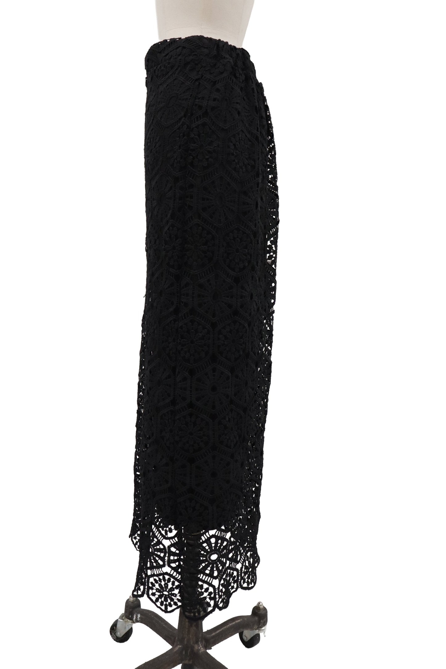 lace pencil maxi skirt/RM-［2607-023］