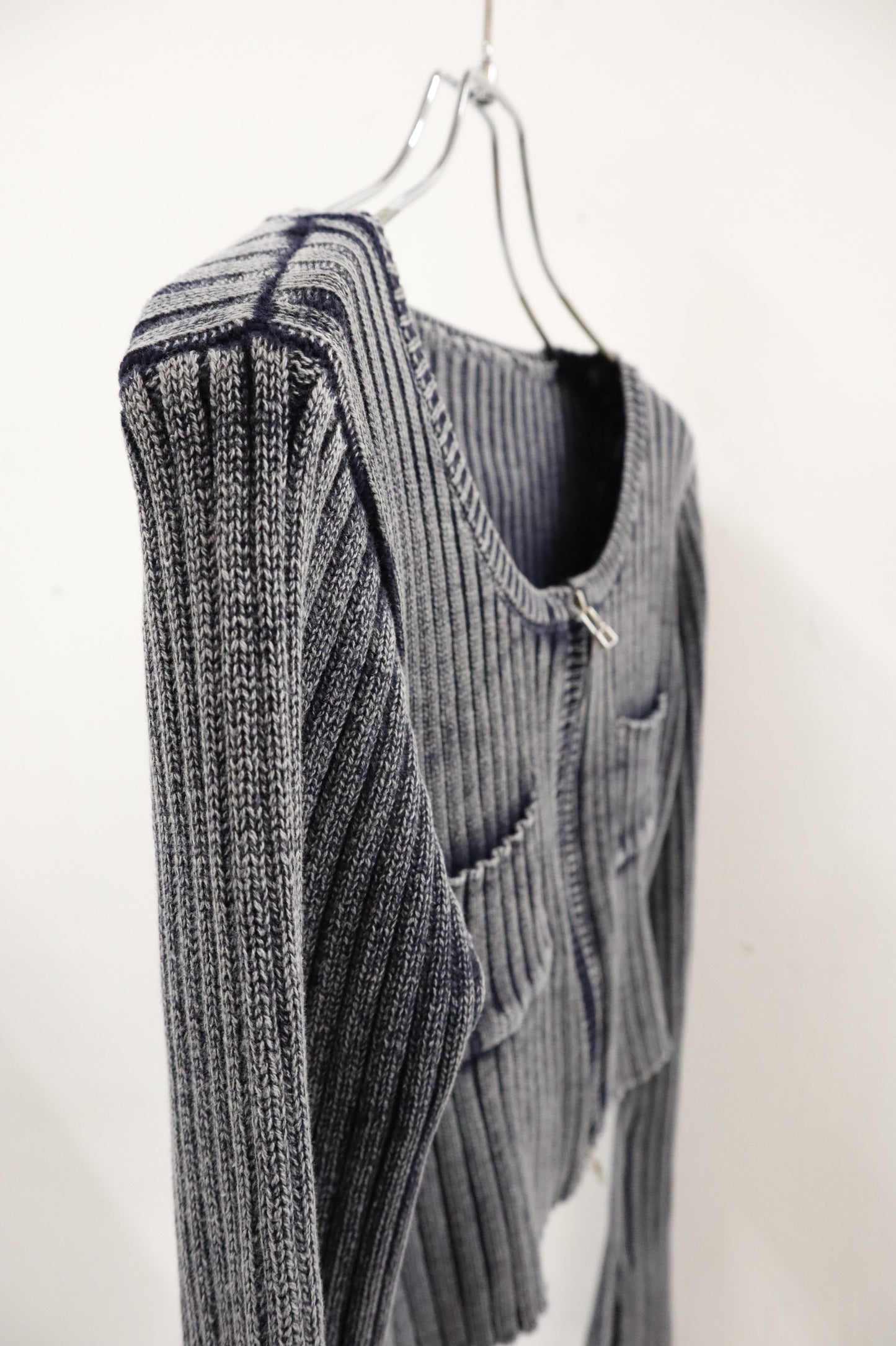 rib knit double ZIP/U-［2603-008］