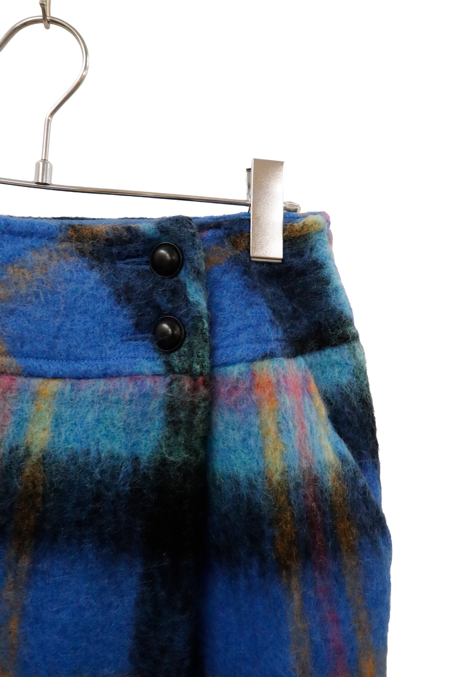 wool check skirt/U-［2602-038］