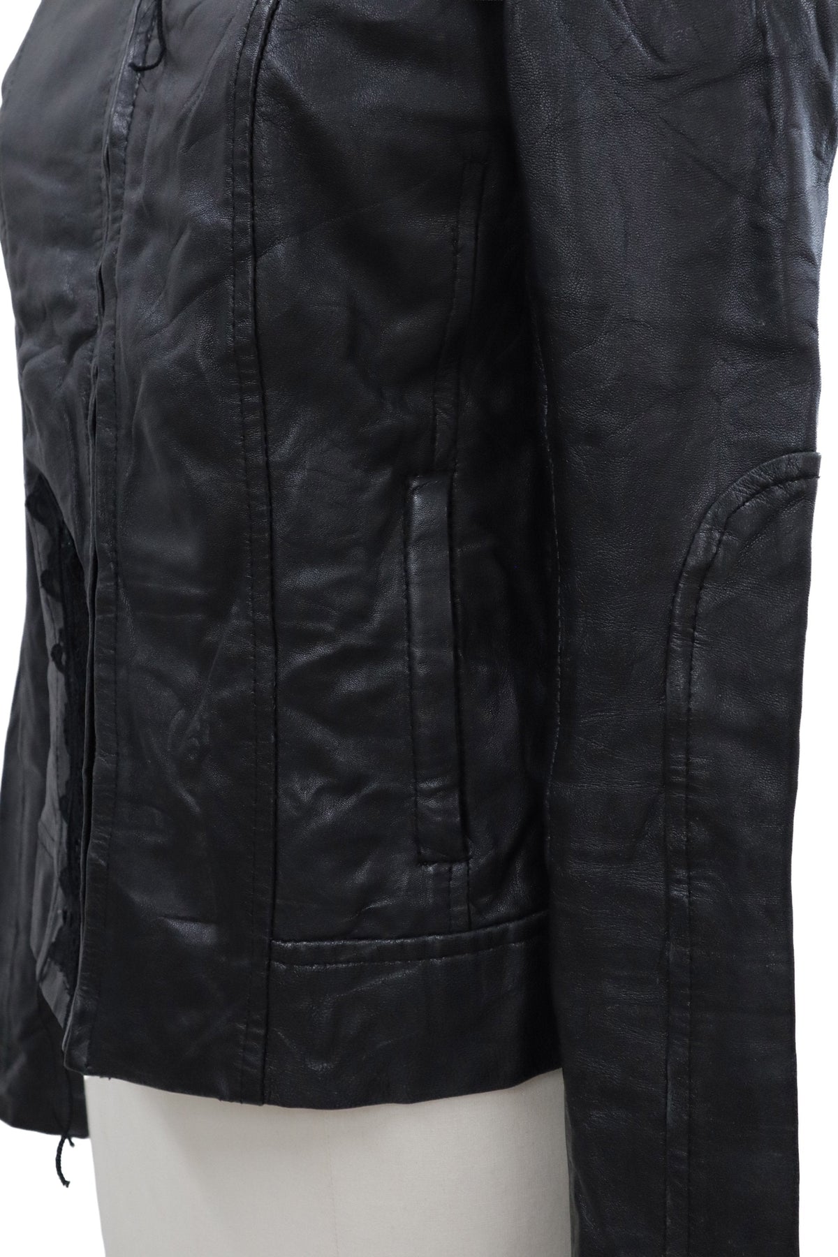lace leather jacket/RM-［2608-104］