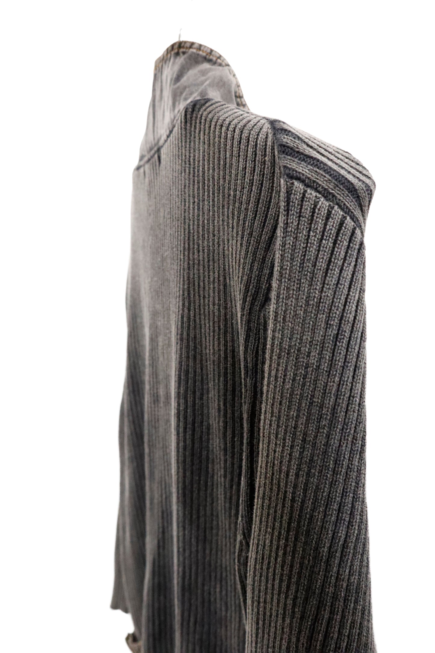 rib knit ZIP tops/U-［2603-004］