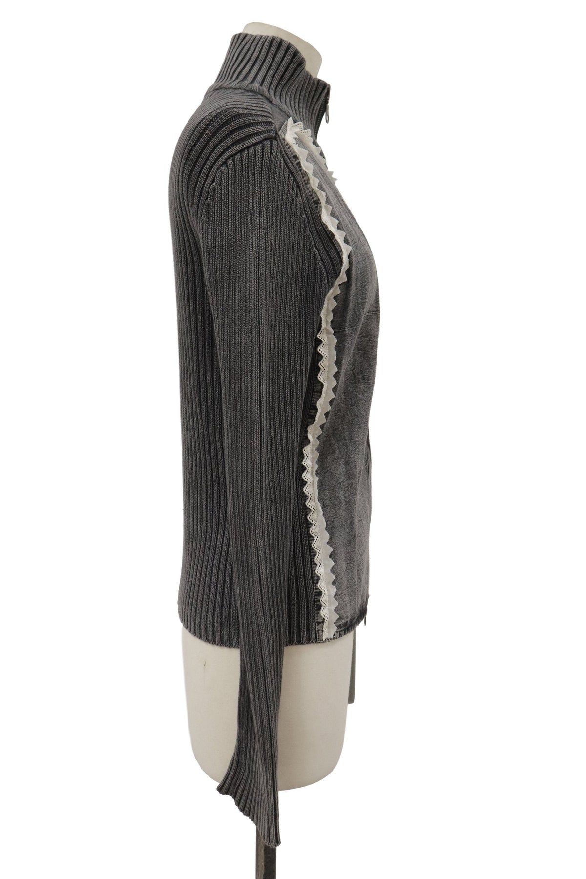 rib knit zip outer/RM-［2608-038］