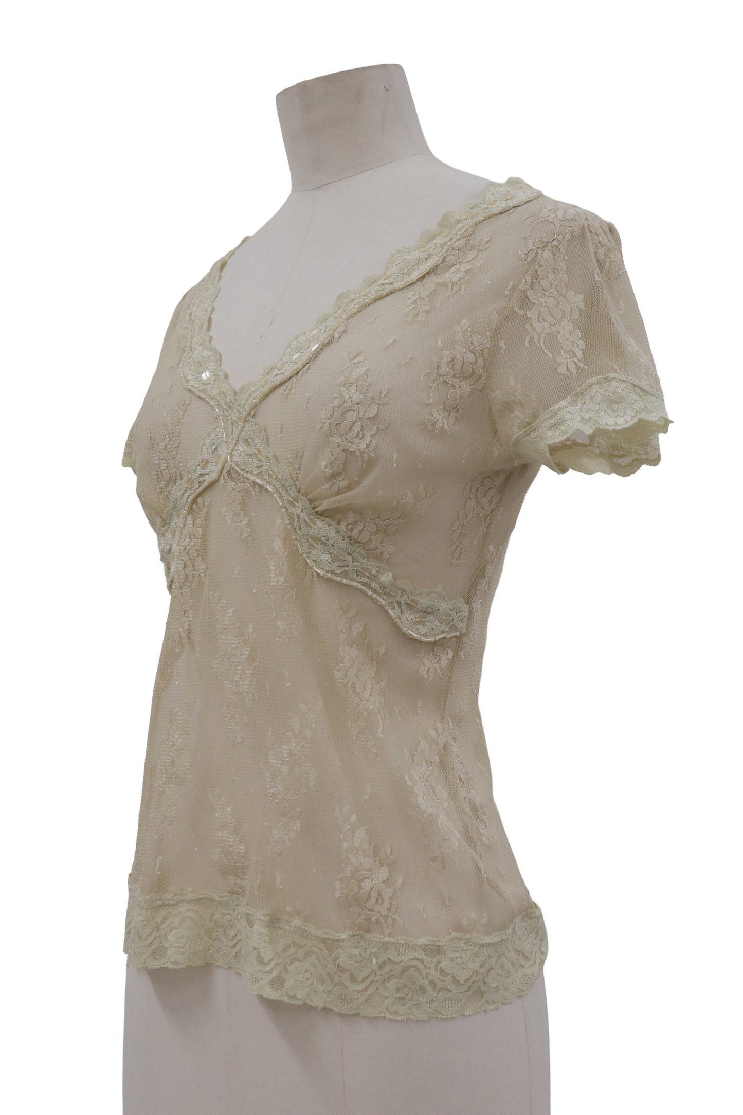 lace sequin blouse/RM-［2607-019］