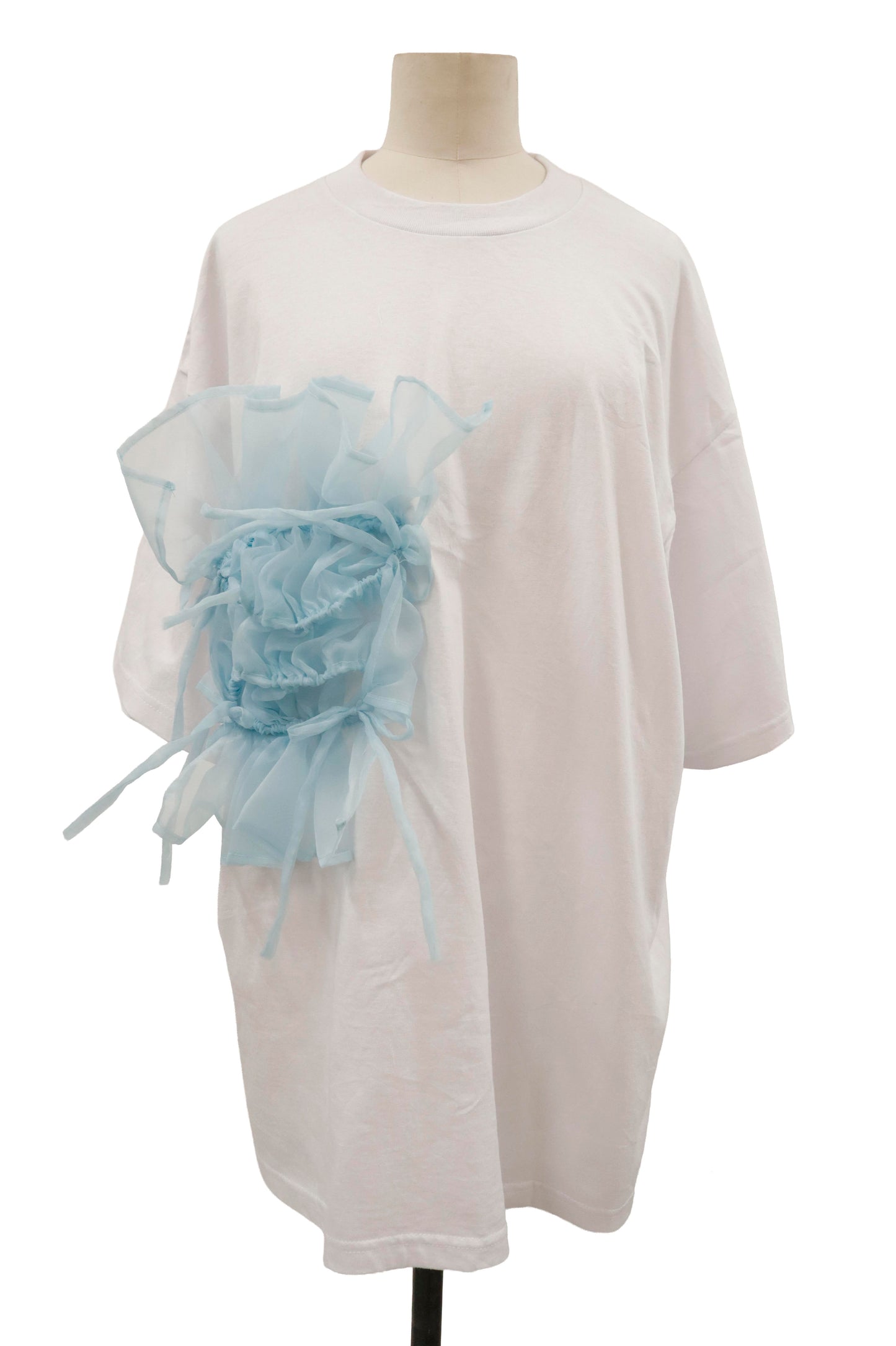 shirring ribbon tee/RM-［2605-026］